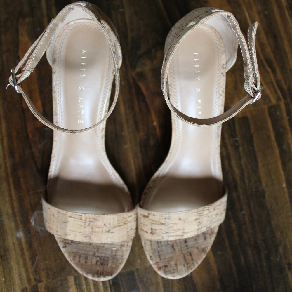 Kelly & Katie Cork Caital 3" Block Heel Sandal - Size 9